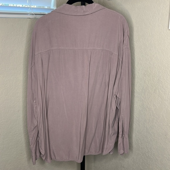 341 - Zara NWOT Lavender Long Sleeve Button Down Size XL - Picture 7 of 8